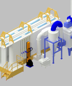 Buồng phun sơn tĩnh điện tự động nhựa PP