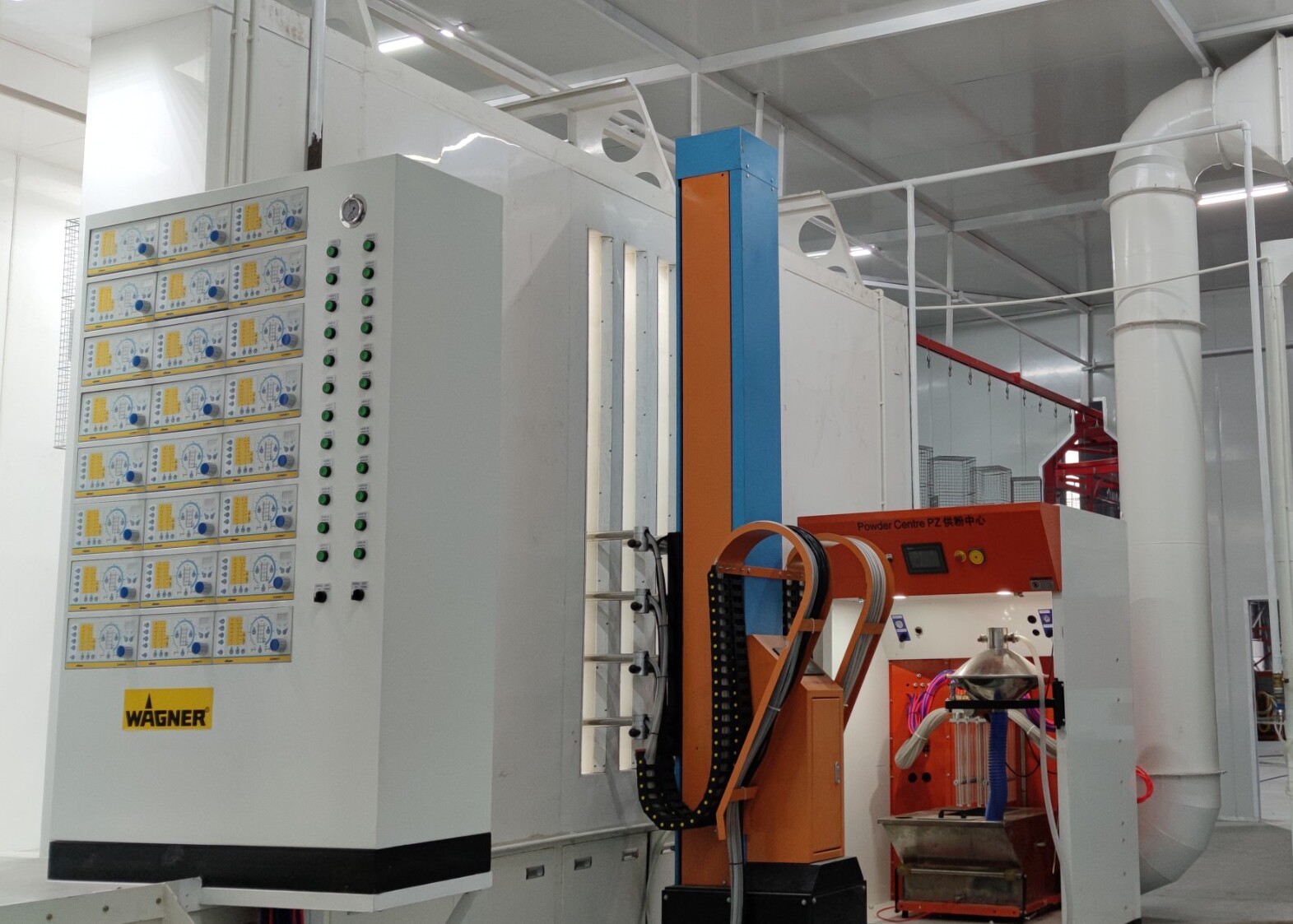 Buong phun son tinh dien nhua pp Buồng phun sơn tĩnh điện tự động nhựa PP