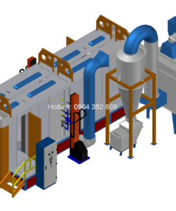 Buồng phun sơn tĩnh điện tự động Inox